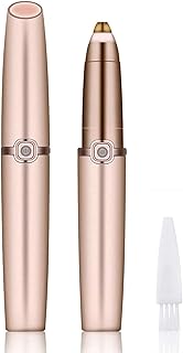 جهاز ازالة شعر الحواجب محمول بدون الم مزود بضوء للنساء، مناسب لازالة شعر الشفاه والانف والاذنين والوجه من اكسيفور، بلون روز جولد البطاريات غير متضمنة , متعدد الالوان متعدد الألوان