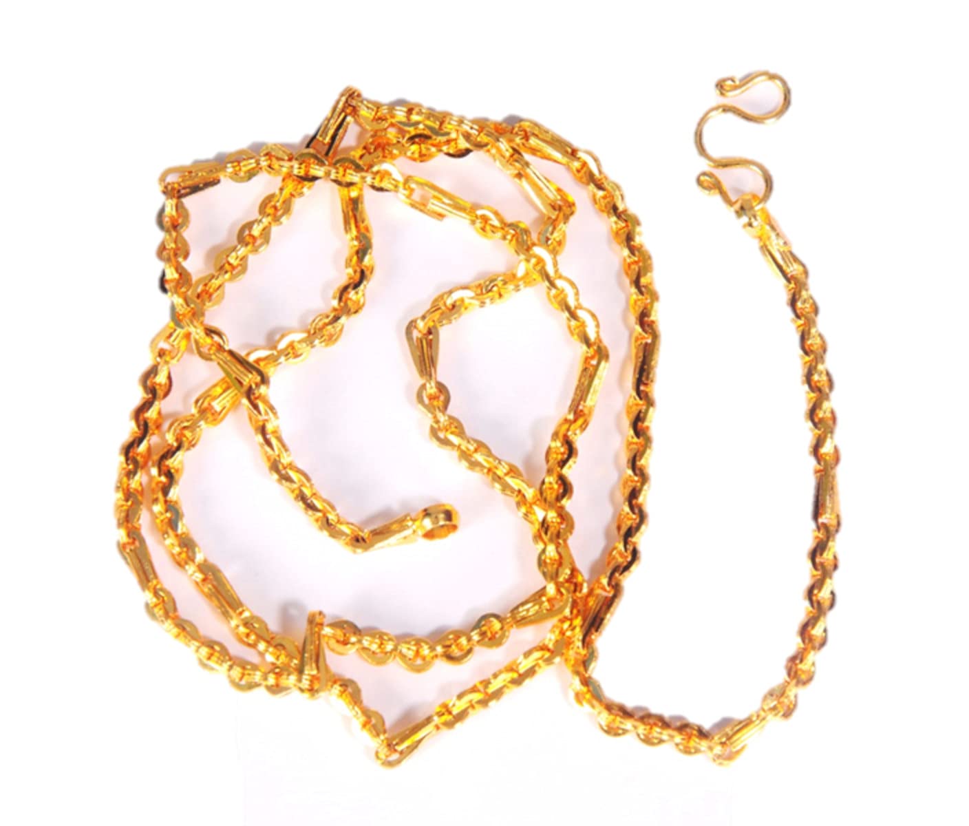 BFJ- BHEESHMA FASHION JEWELLERY One Gram Gold Jewellery Long Chains for Women | Gold Plated Chains for Women | 1Gram Gold Jewellery for Women | Thali Chain for Women Traditional | Godhi| 26 Inches (B098LMY1PF) Amazon Price History, Amazon Price Tracker