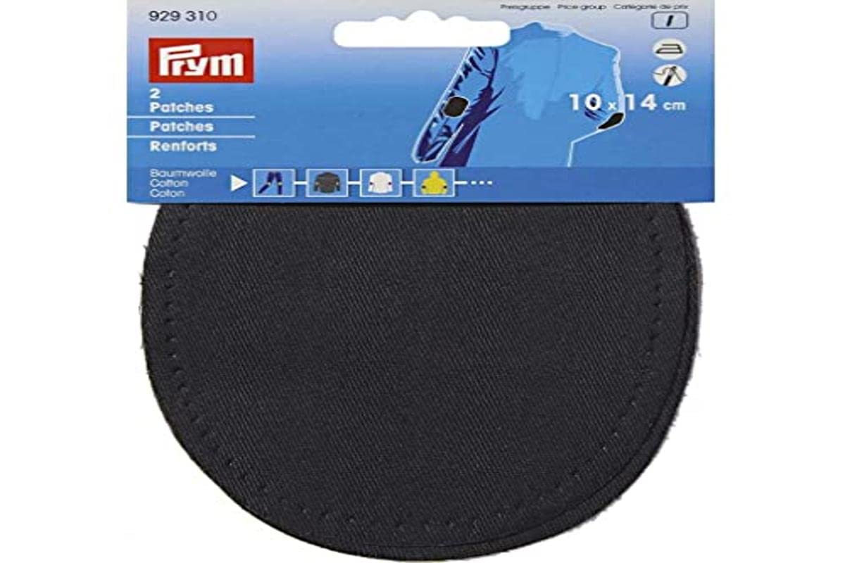 Prym - Iron-On Black (10 x 14cm) Cotton Patch - 1 Unit