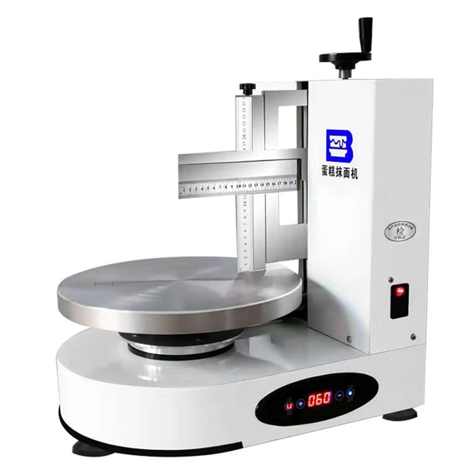 Machine à glaçage automatique réglable avec grattoir en acier inoxydable pour gâteaux de 10 à 30,5 cm