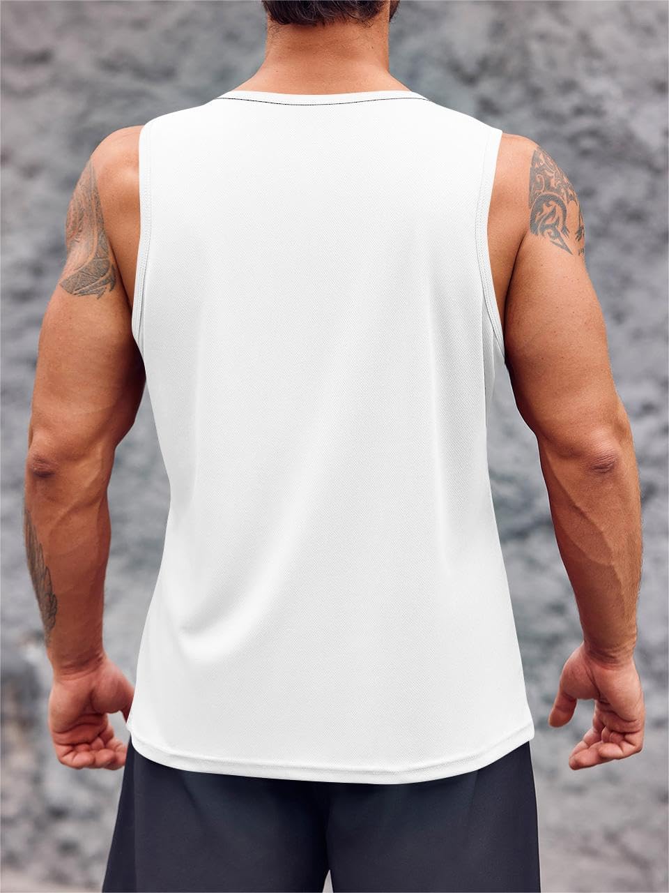 Runcati Mens Sleeveless Workout Tank Tops Athletic Muscle Gym T Shirts with Pockets - Image 5