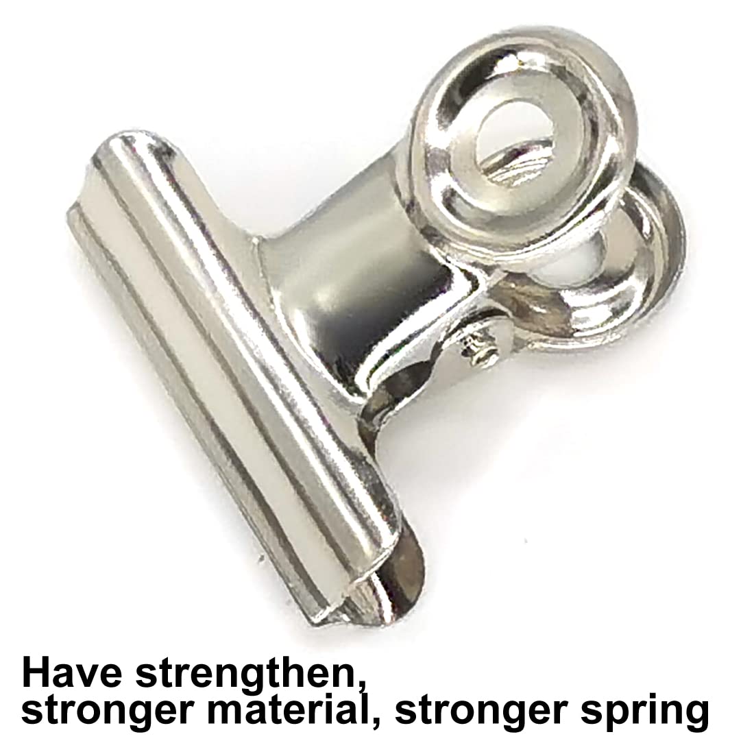 Otylzto 48PCS Bulldog Clips Silver 1.25 Inches,Mini Binder Clips,Metal Paper Clips with Transparent Storage Box,Hinge Clips for Crafts - Image 2