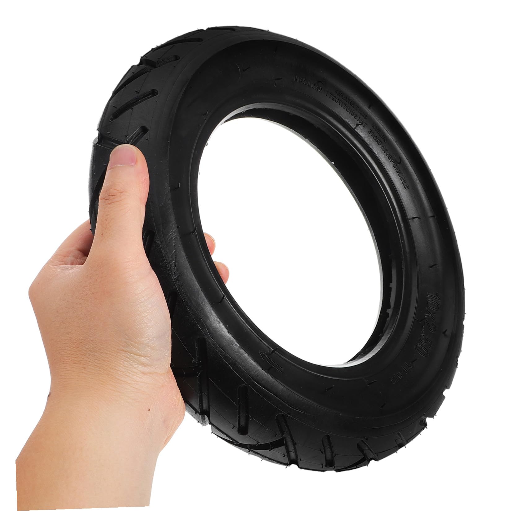 Neumático de Caucho para Scooter Eléctrico 10x2.5 Negro Resistente y Antideslizante Fácil Instalación y Reemplazo Rápido para Patinete Eléctrico