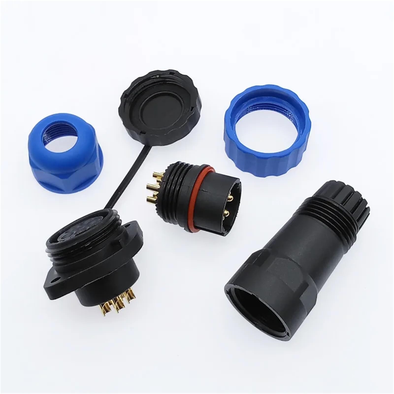 SP20-Stecker, 2-Loch-Flanschbuchse, 2/3/4/5/6/7/8/9/12/14-polig, IP68-Kabelanschlüsse, 1 Stück(3 pin)