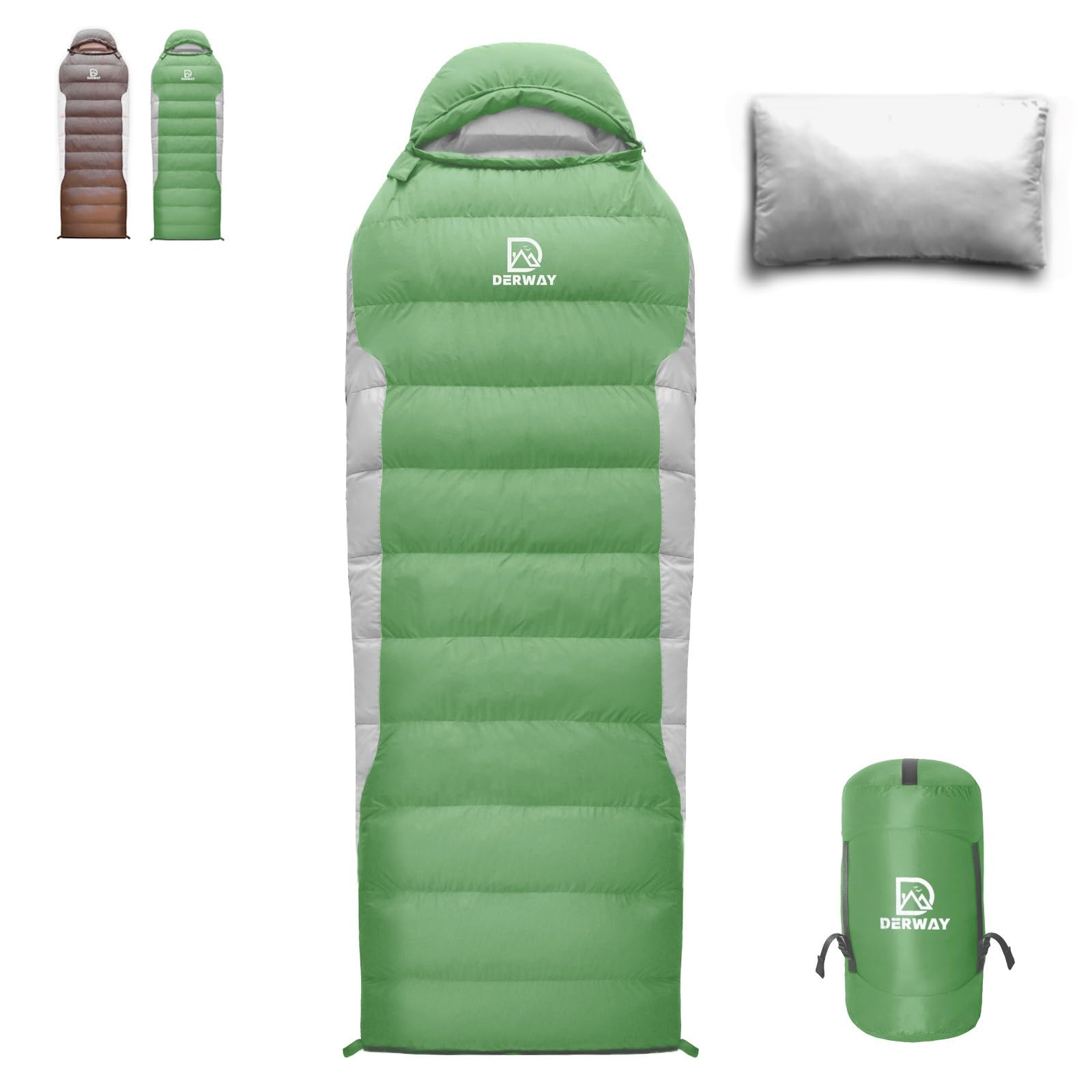 寝袋 ダウン コンパクト枕付き (220*80cm) 封筒型超軽量小型パッケージ Amazon.co.jp: Derway ダウン寝袋 枕付き (220*80cm) 封筒型 超軽量