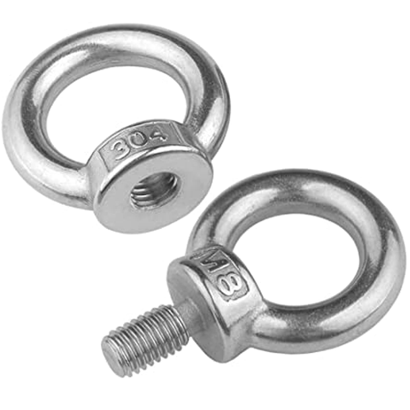 10 Dadi A Occhiello M8 In Acciaio Inox 304 - Per Sollevamento E Fissaggio - Foto 10