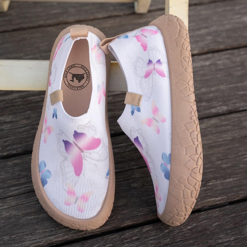 Scarpe da ginnastica da donna con stampa farfalla