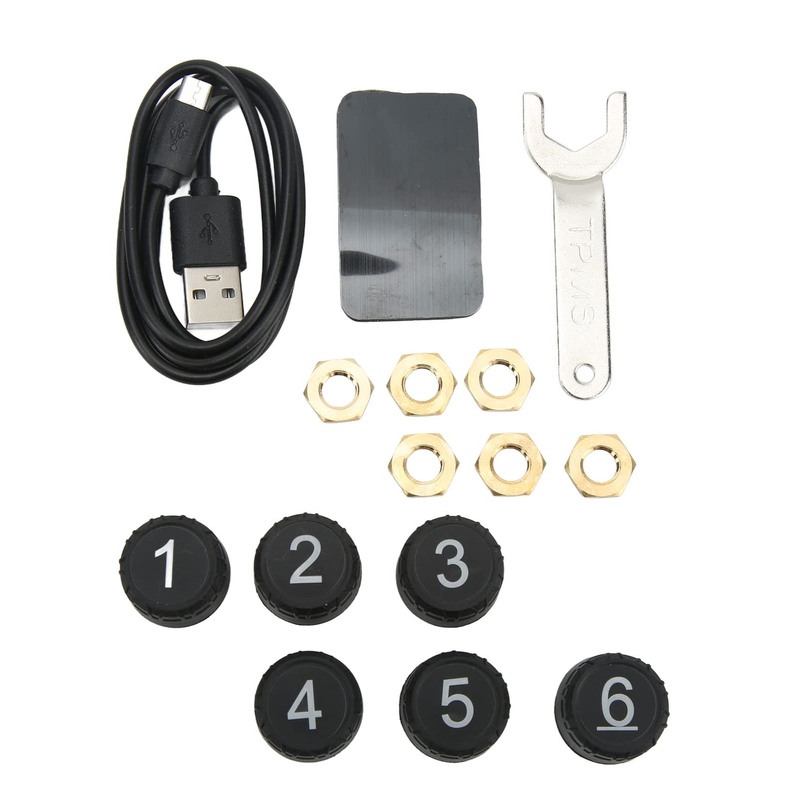 KIMISS Reifendrucküberwachungssystem – 6-Rad Solar TPMS für Lkw und Wohnmobile, DC 5V, stabiles Signal, LCD-Display, genauer Alarmton, Warnung bis 8 bar