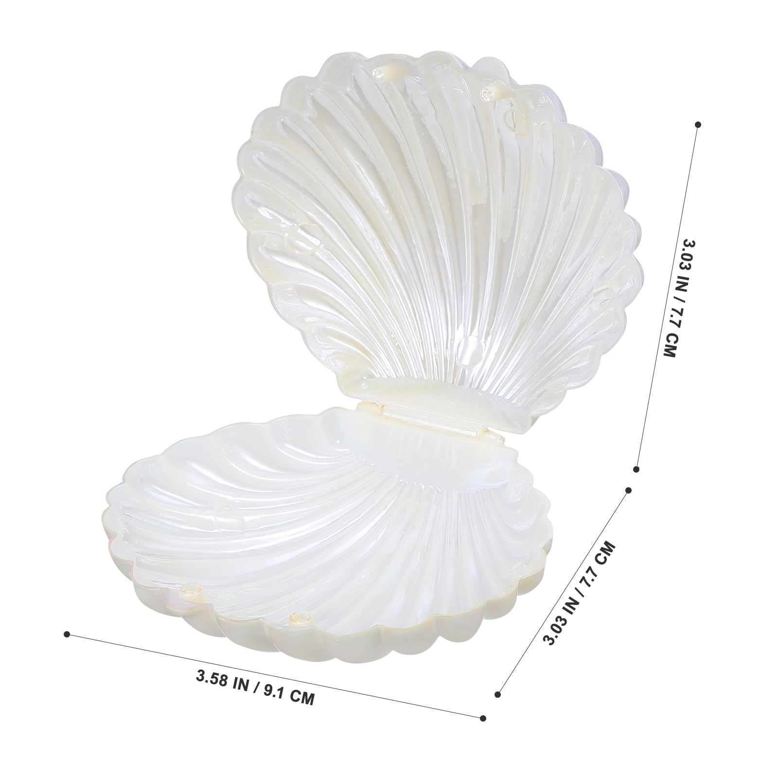NOLITOY 10pcs Sea Shell Candy Boxes Seashell Storage Containers Jewelry Holders Wedding Party Favors Decorations
