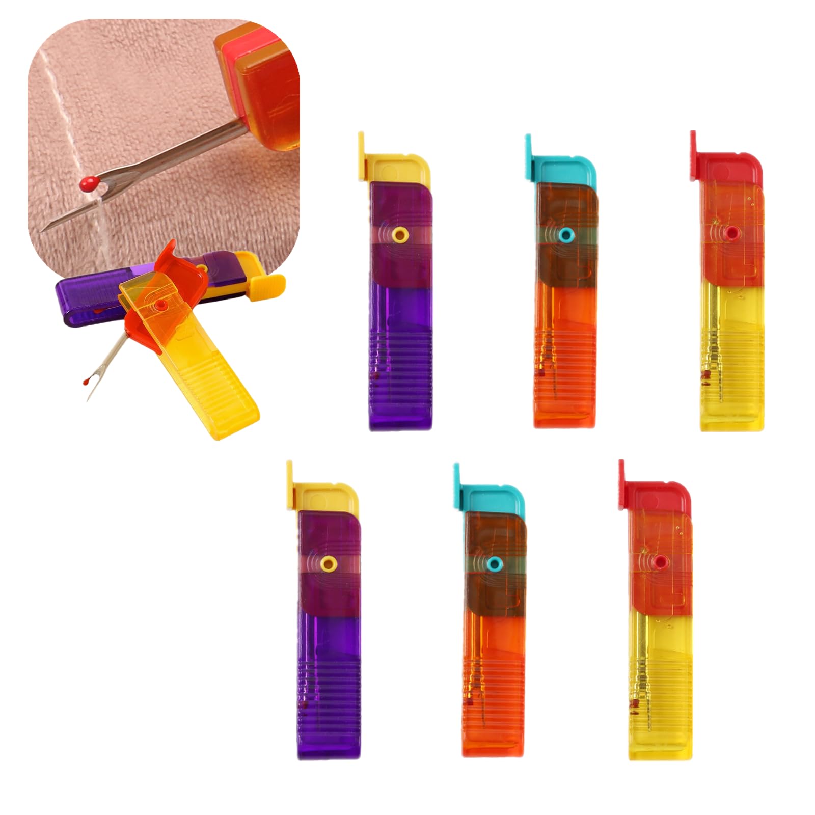 6 piezas de desgarrador profesional de hilo de coser, herramienta de extracción de puntadas, removedor de hilo de coser plegable, cortador de hilos para costura, manualidades, quitar dobladillos y