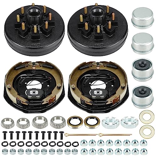 Youxmoto 8 on 6.5 Trailer Hub Drum Kit 12 x 2 inch, 8 Hole, 6.5
