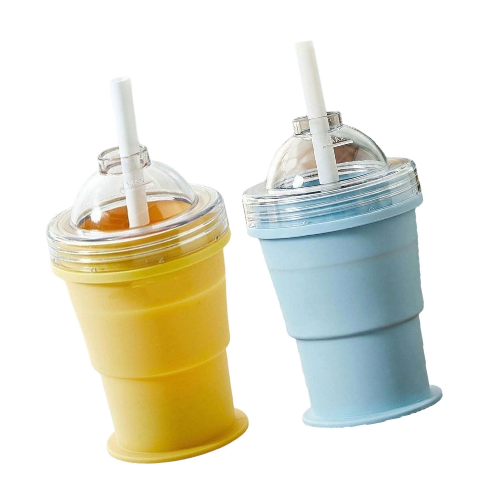 Whoasyst Silicone Sphere Ice Mold Maker Foldable Cup for Camping, Hiking Folding Travel Cup Round Ice Cubes Molds Folding Travel