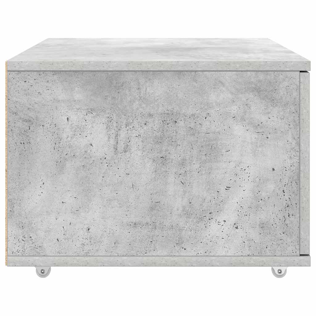 vidaXL Schubladenschrank Mit Rad Beton Grau 55 x 45 x 31 cm, Rechteckiger, moderner Schubladenschrank, viel Stauraum für das Zuhause, organisiert und funktional
