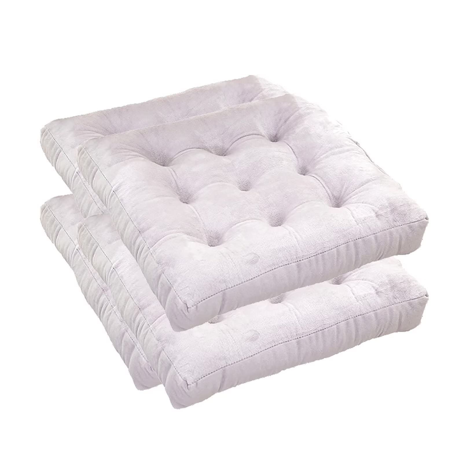 Coussin de chaise en velours lot de 4 galettes ultra épaisses de 8 cm pour salle à manger chic