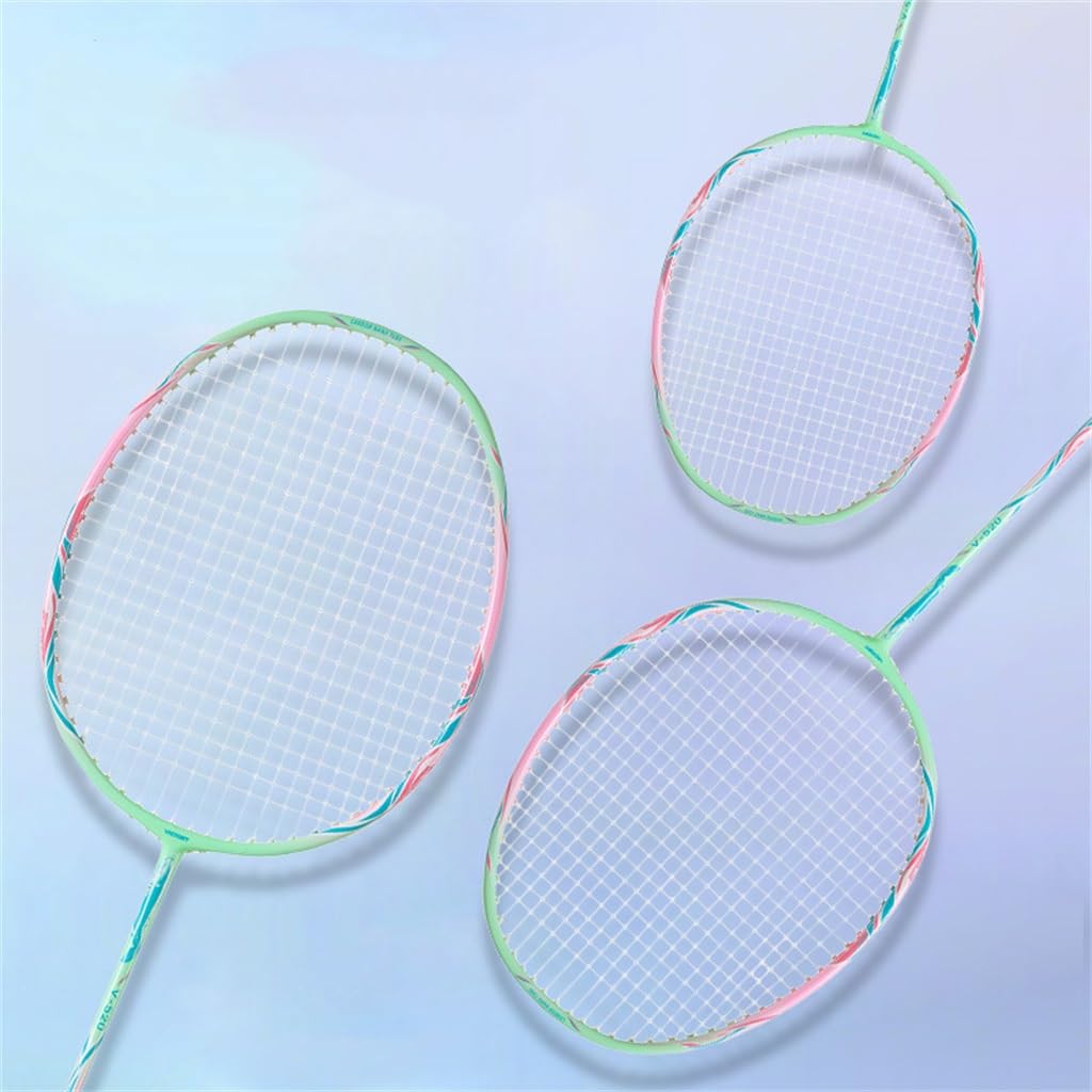 Carbon Fibre Siamese Light Badminton Racket Set Sports Men And Women Singles and Doubles Training Sporting Goods