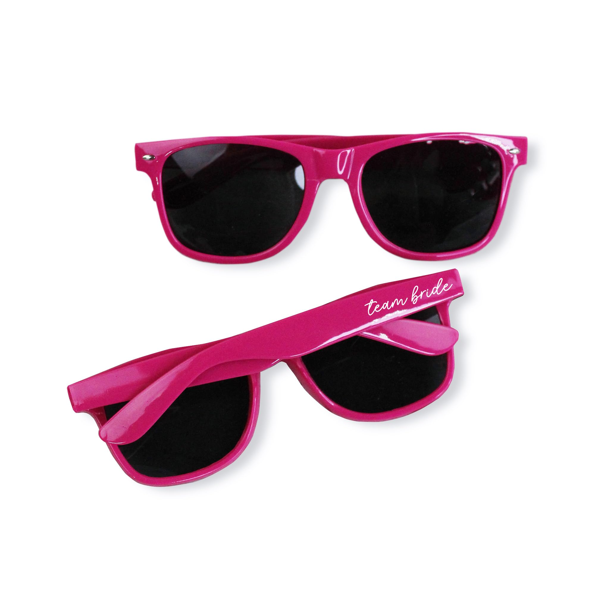 eBuyGB Pink Team Bride Sunglasses, Destination Hen Party, Bridal Party Favours, Gift for Bridesmaids, Summer Beach Hen Do