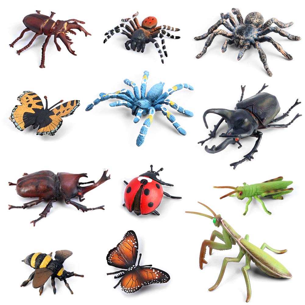 Volnau Bug Toys Figurines 12PCS Insect 