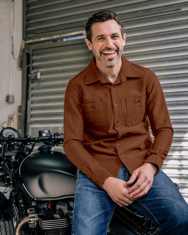 Men's Flannel Shirts Long Sleeve Button Down Shirts for Men Regular Fit Casual Shirt Jacket with Pockets - Image 2