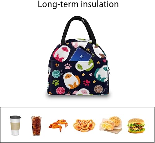 Miniatura 6 de Paws Star Lunch Bag Insulated Lunch Box for Men Women Lunch Tote Bag Leakproof Meal Prep Bag Cute Lunchbag Lunchbox Colorful Pets Lunch Bags for Work