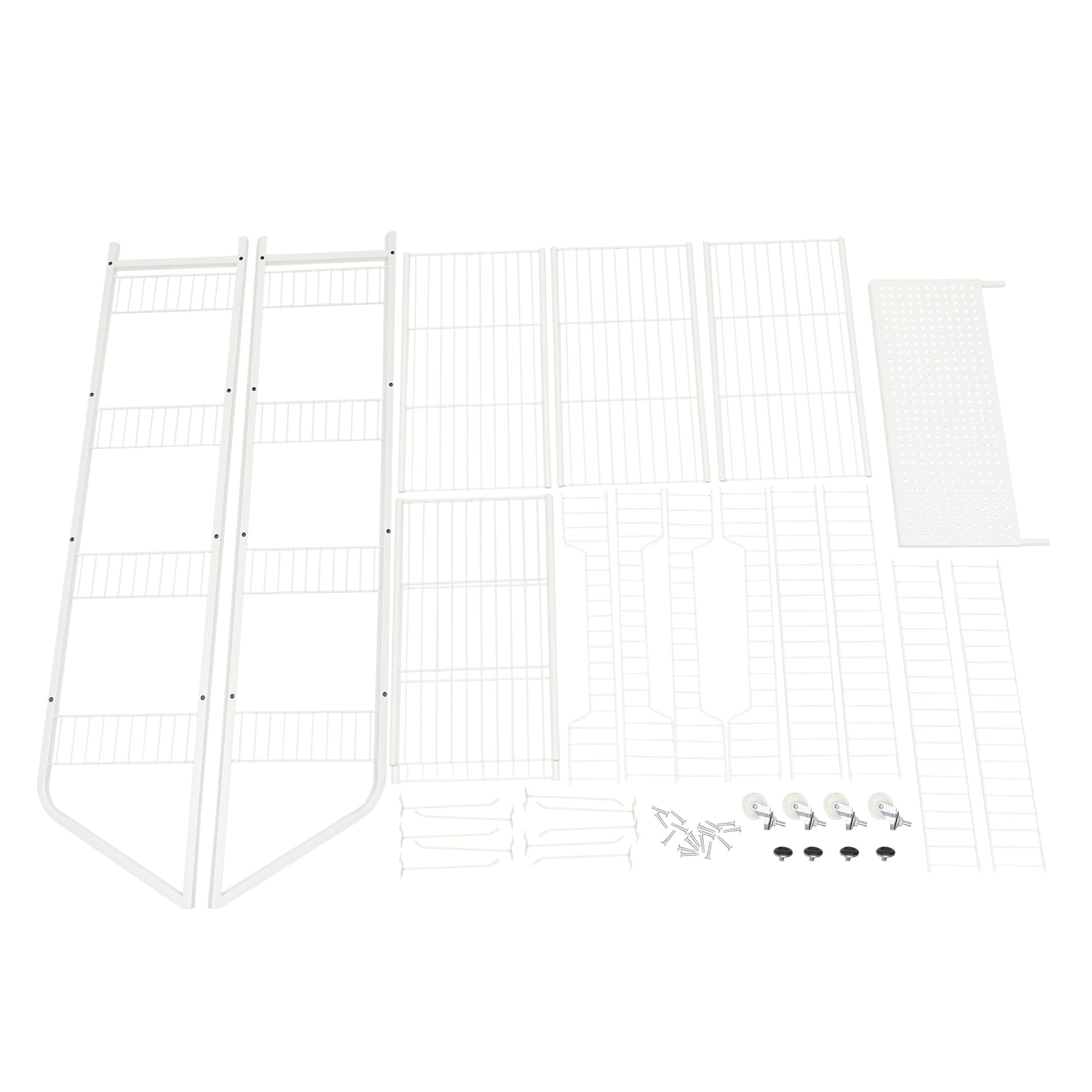 Présentoir à bonbons à 4 niveaux – Support de vente au détail pour comptoir de préparation et de préparation – Étagère de rangement pour chips – 50 x 27 x 140 cm (blanc) – Parfait pour les magasins de