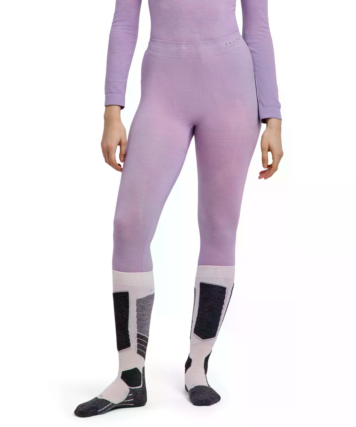 FALKE Wool-Tech Long W Ti lana filo funzionale asciugatura rapida 1 pezzo, Calzamaglia Donna, Viola Light Lilac 6819, S