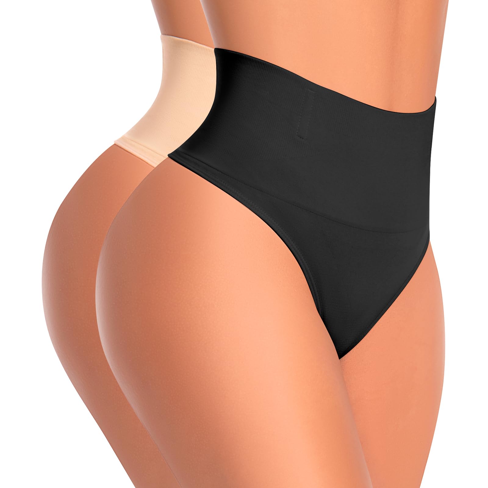 Kitfore Damen Bauchweg Unterhose Shapewear Tanga Nahtlos Miederslips Body Shaper Miederpant Figurformende Unterwäsche