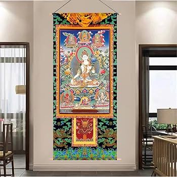 チベットタンカ チベットのイェシェ・ツォギャルのタンカ絵画 - 家庭用装飾