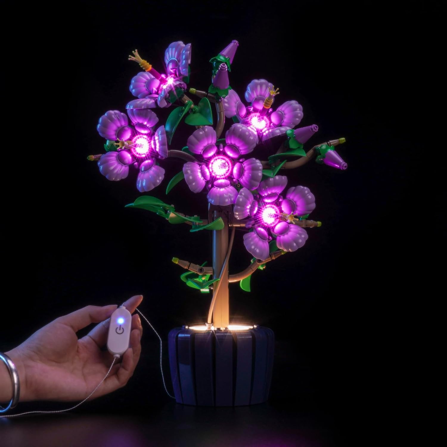LED Lighting Compatible with Lego 10372 Hibiscus Flower Décor, Light Kit Compatible with Lego Botanicals Collection 10372, NOT Included The Model Set - JUST Lights