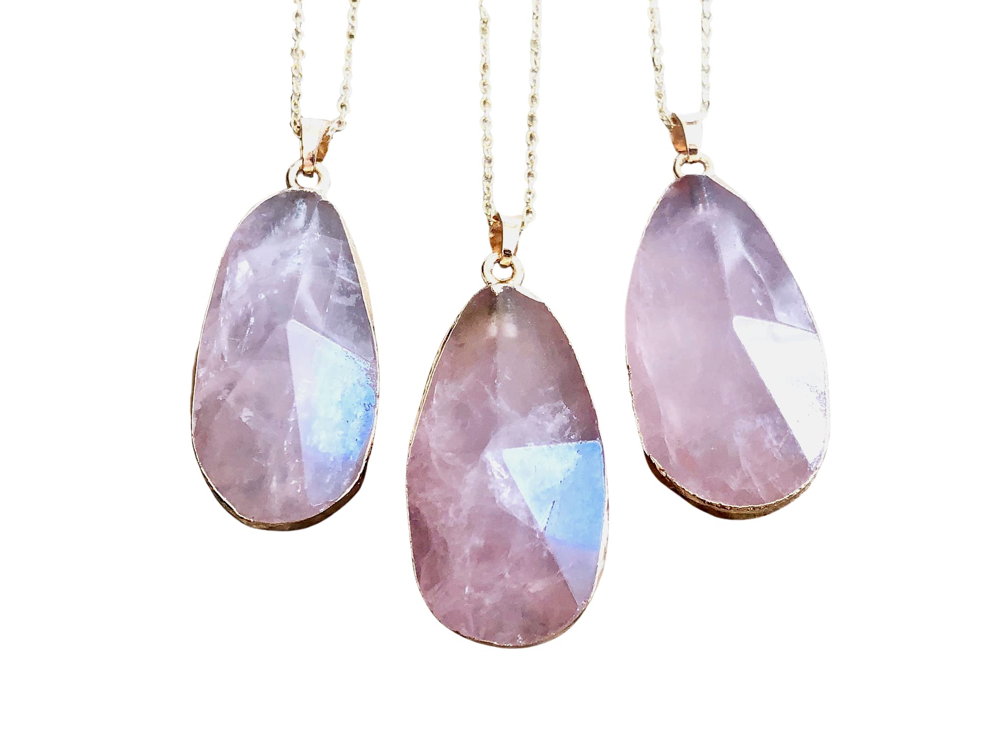 Chrysalis StudiosRaw rose quartz necklace gold Healing stone jewelry for women Crystal gift for best friend Pink gemstone pendant