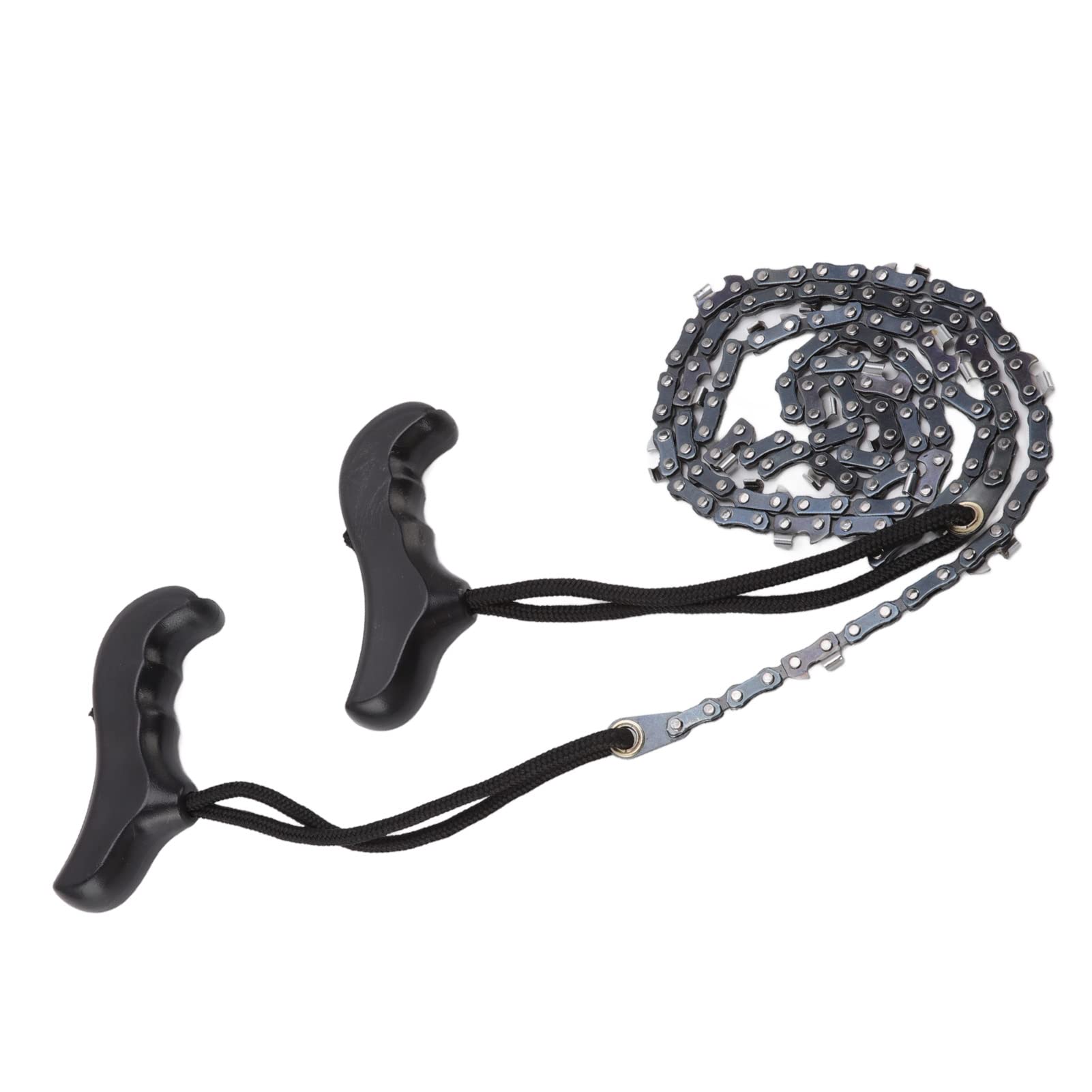 48in Folding Hand Chain Saw, Portable Survival Chainsaw with Engineering Plastic Handle, Premium 65 Manganese Steel Material, Efficient Cutting for Camping Logging Garden Pruning