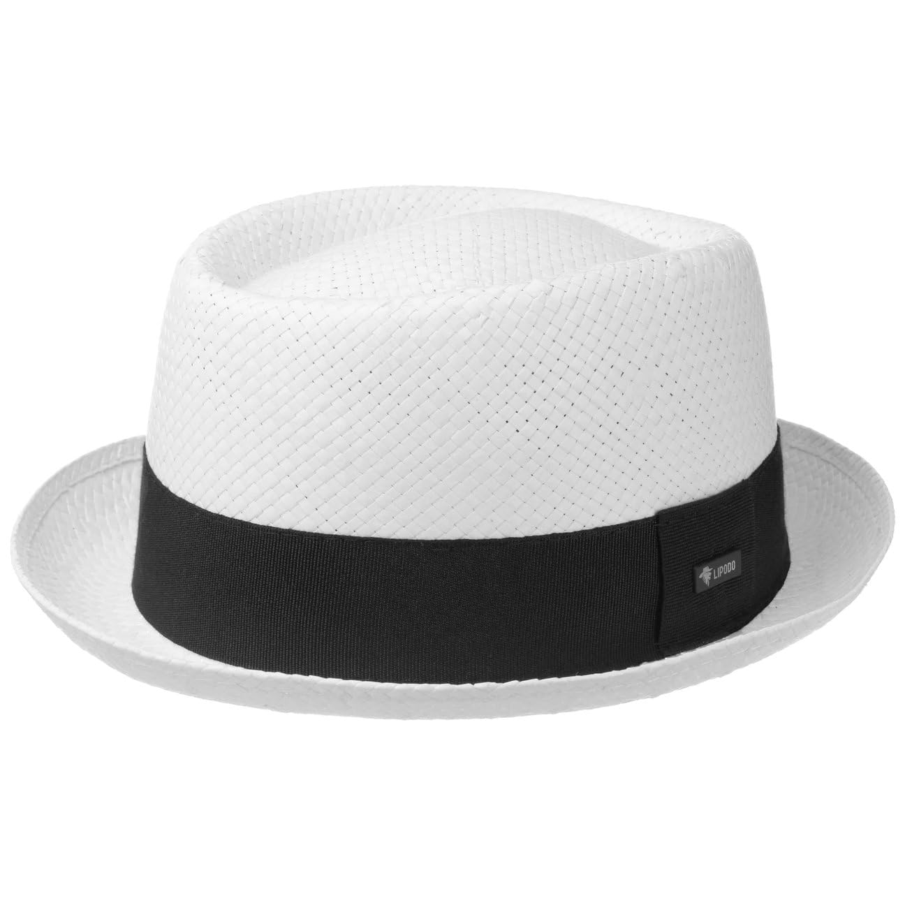 Lipodo Chapeau en Paille Acapulco White Femme/Homme - Made in Italy D'Ete de Soleil avec Ruban Gros Grain Printemps-ete Ete
