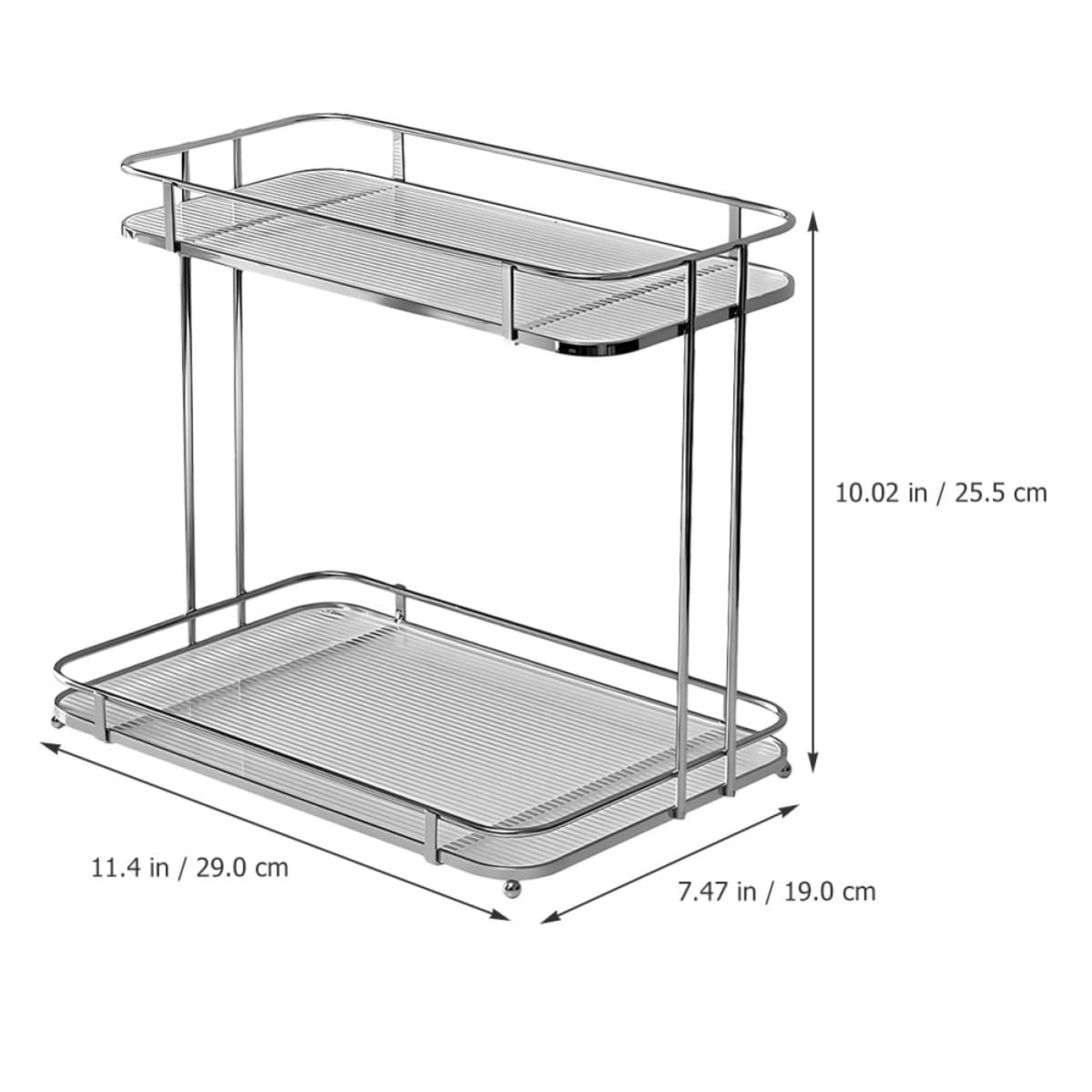 SHINEOFI Estante de Almacenamiento de 2 Niveles para Baño, Acrílico