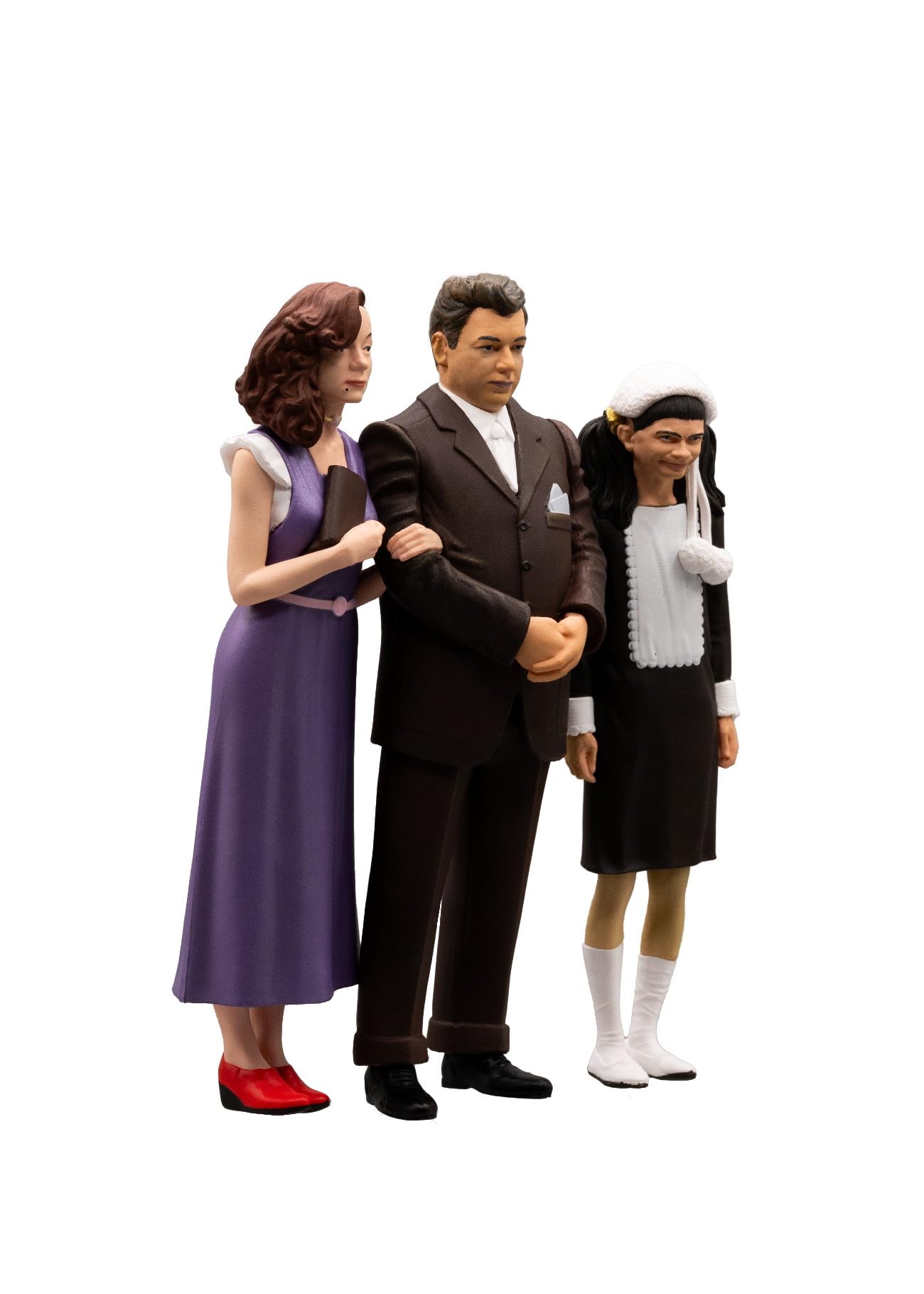 FANTOZZI - Ragionier Ugo Fantozzi Family Pina and Mariangela - Film Scene - PVC Collectible Figure Statue - Height 10 cm - Image 3