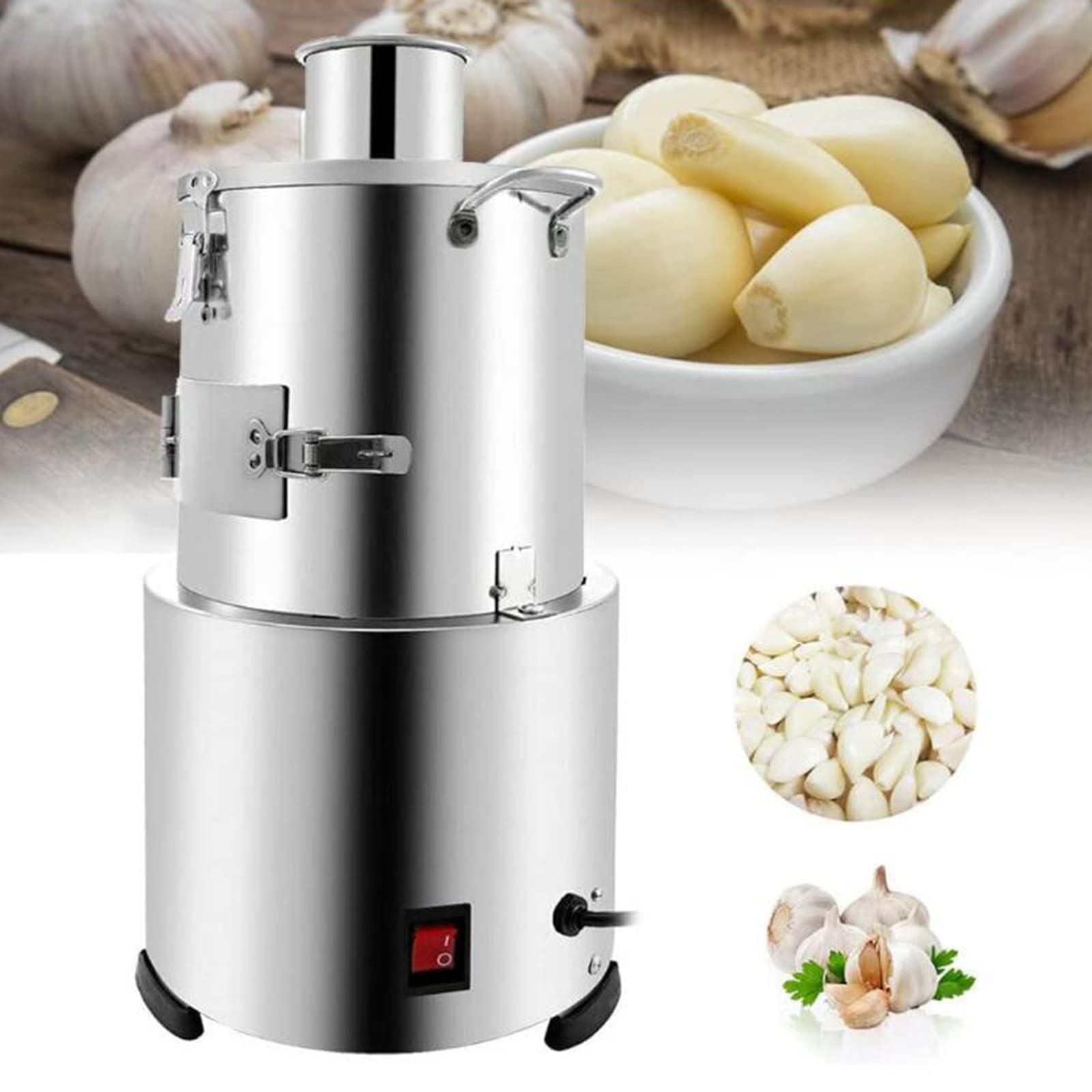 AYCDL Electric Garlic Peeler Machine 30kg/H 200w Peeling Stainless Steel Commercial Whole Garlic Peeling Machine Electric Garlic Separator