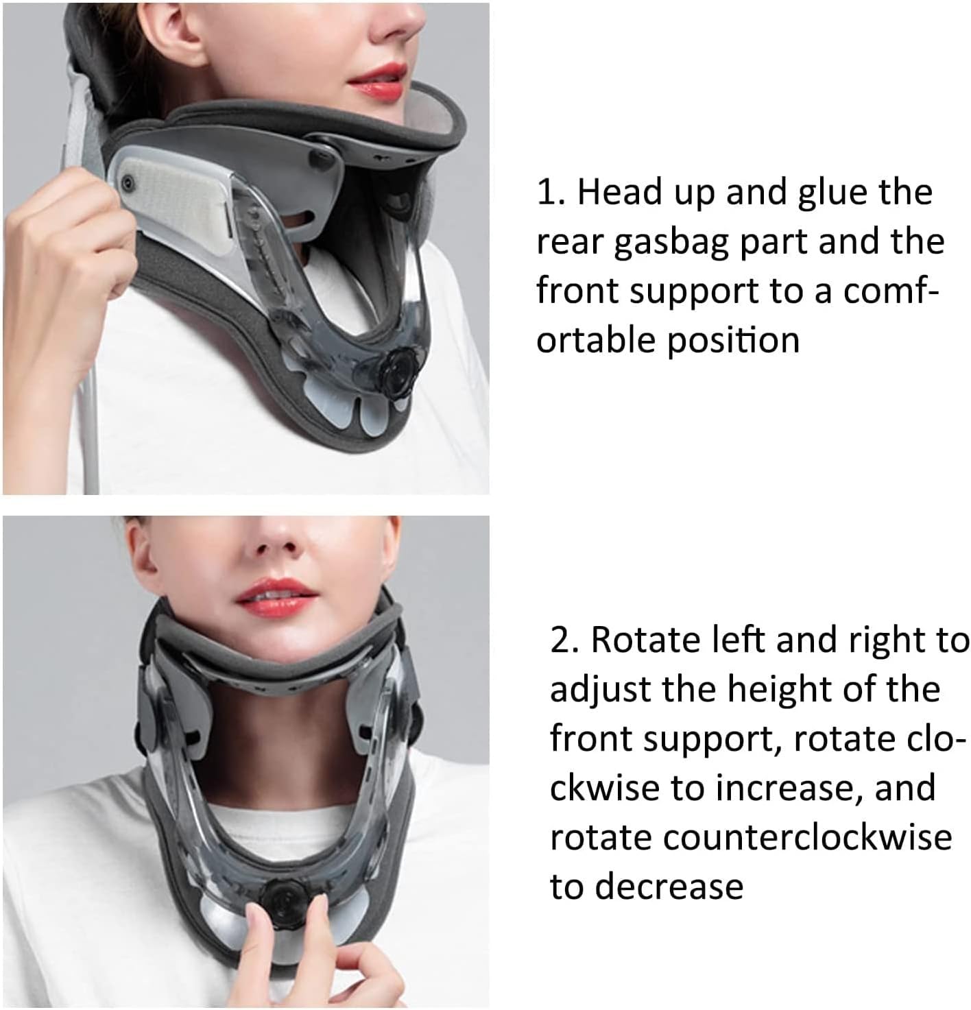 ELzEy Soporte for el Cuello, collarín Cervical, Dispositivo de tracción Cervical Ajustable en Altura, for el Soporte for el Cuello Alivia el Dolor y el amp; Presión en la Columna