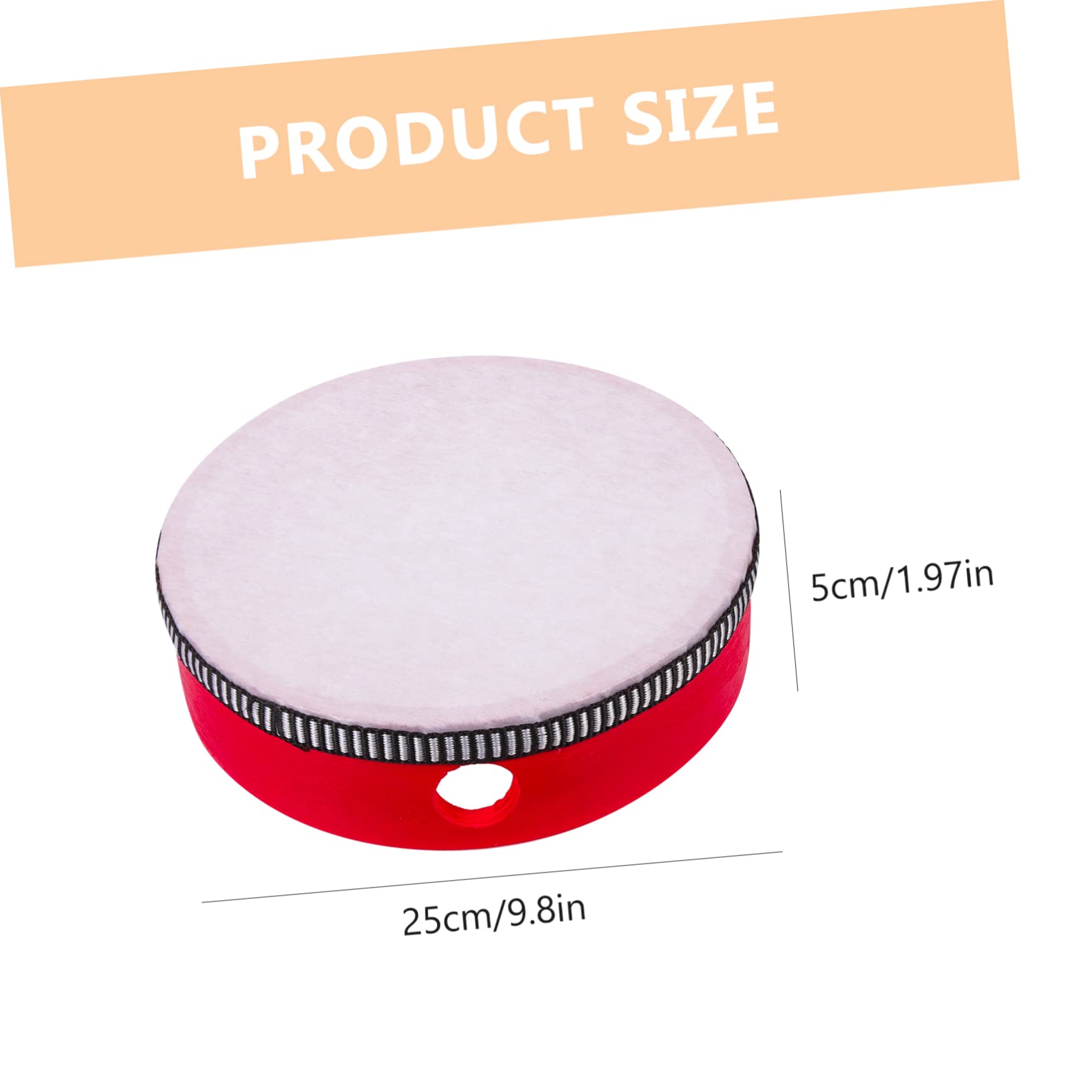 Yardwe 3pcs Handheld Tambourine Drum Ergonomic Design Musical for Parties Dance and Music Lessons Durable Percussion Instruments for Interactive Fun