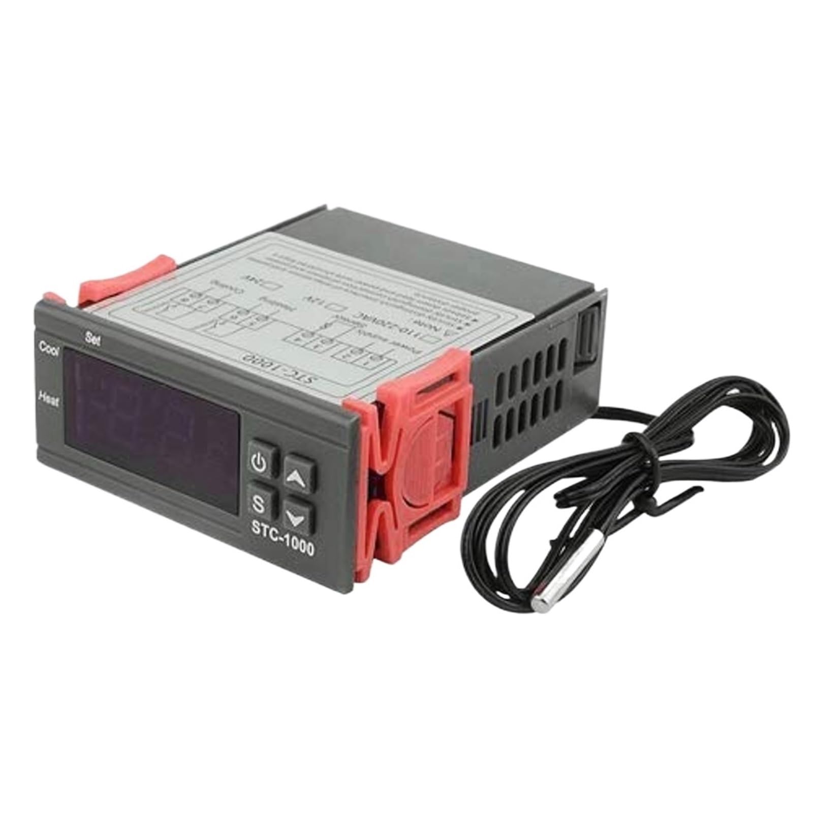 1000 LED digital thermostat for incubator temperature controller thermostat relay heating cooling 12V 24V 110V 220V(STC-1000 DC12V)