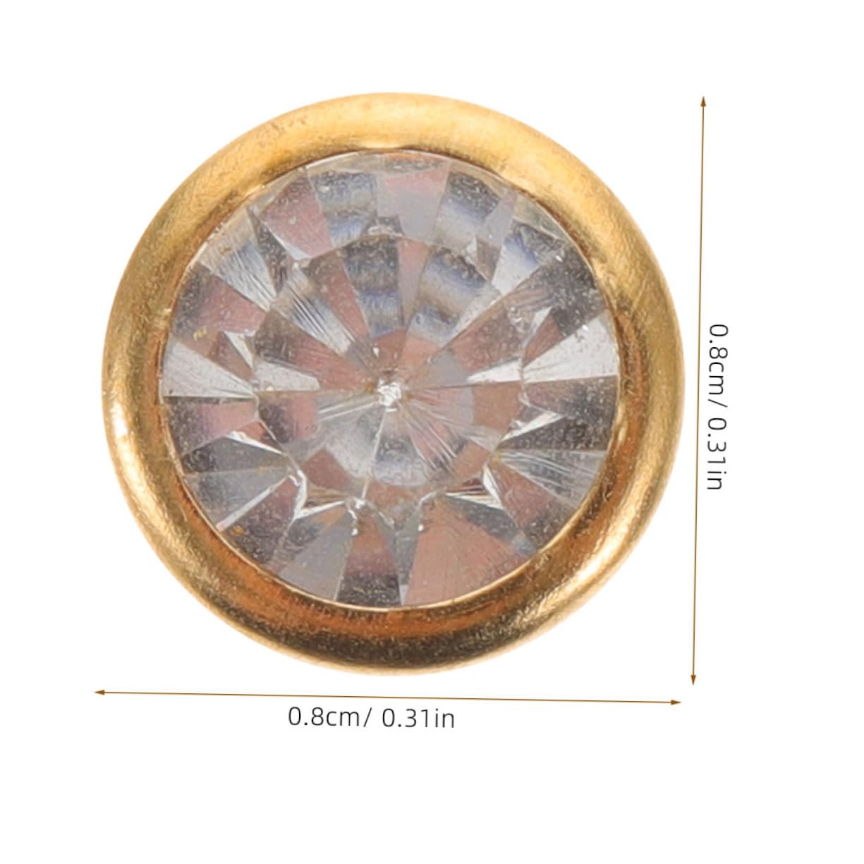 VILLCASE Dressmaking Claw Nails 50pcs Crystal Rhinestone Rivets Studs Universal Fit for Clothing and Bags