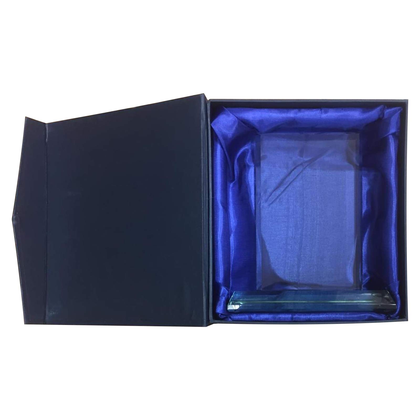 Glaspokal, Glastrophäe, Rechteck aus Jadeglas für Jubiläum, Sieger, Ehrung, Danksagung, Turnier