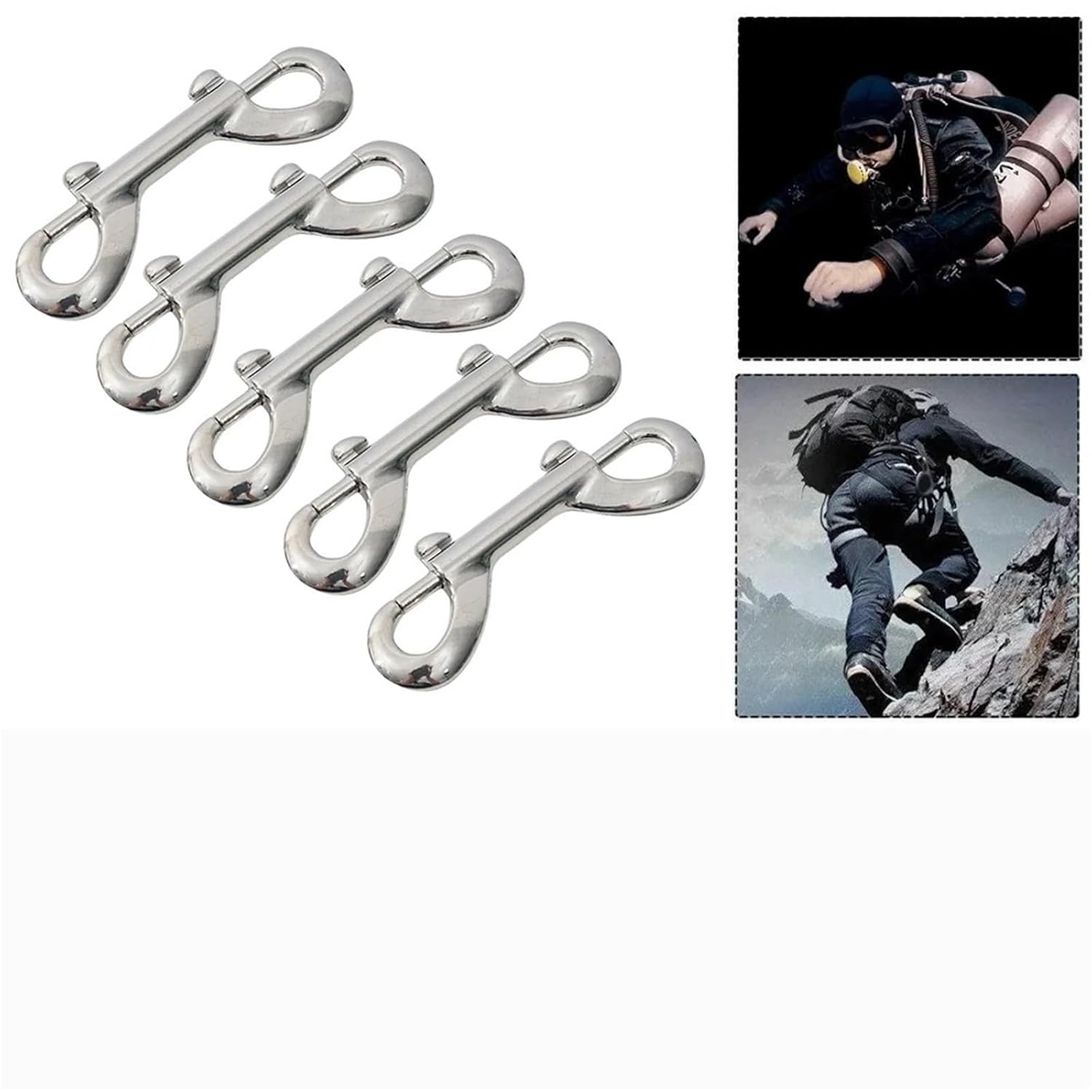 Double Snap Hook 12pcs Double End Bolt Snap Hook Clips Zinc Alloy Snaps Metal for Accessories
