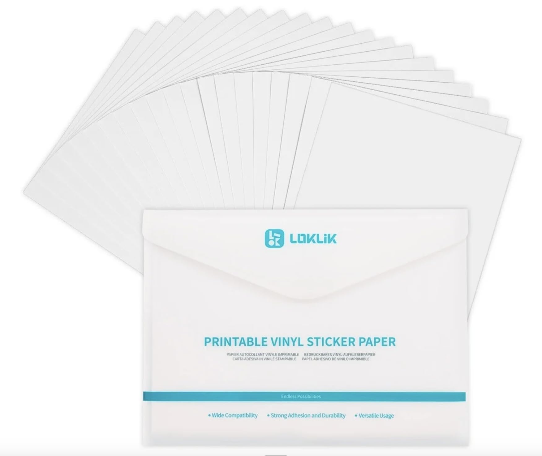 LOKLiK A4 Carta adesiva vinile opaca 20 fogli