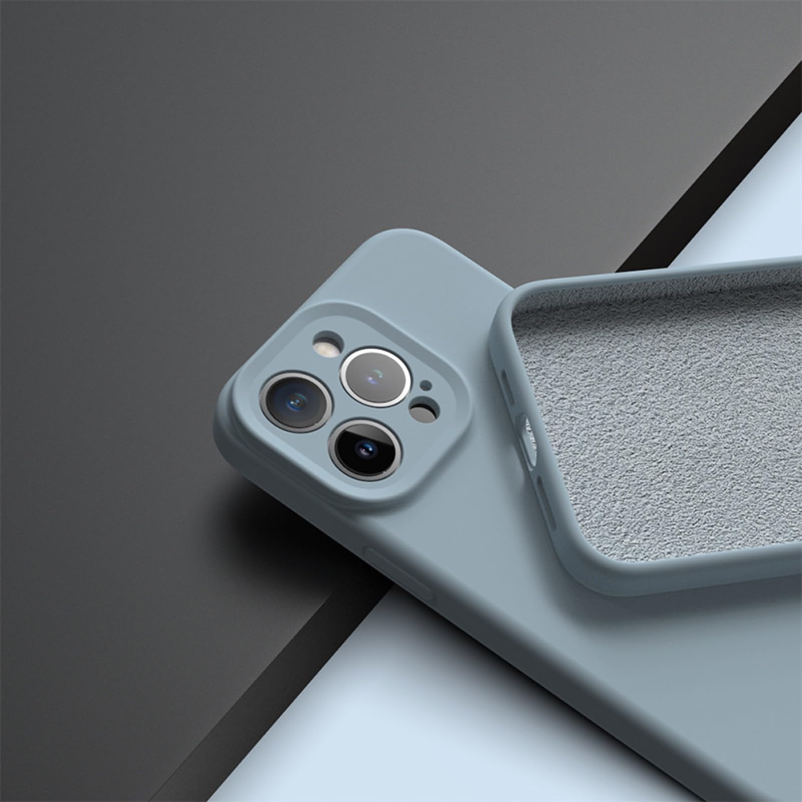 LXURY Ultra cienkie etui na iPhone'a 15 Pro Max/15 Pro/15 Plus/15, oryginalne etui z płynnego silikonu z ochroną obiektywu aparatu fotograficznego, miękka osłona premium, białe, 38 cm