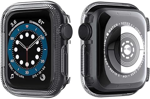 Zore Apple ile uyumlu Watch 44mm Watch Gard 03 Kasa Koruyucu Siyah
