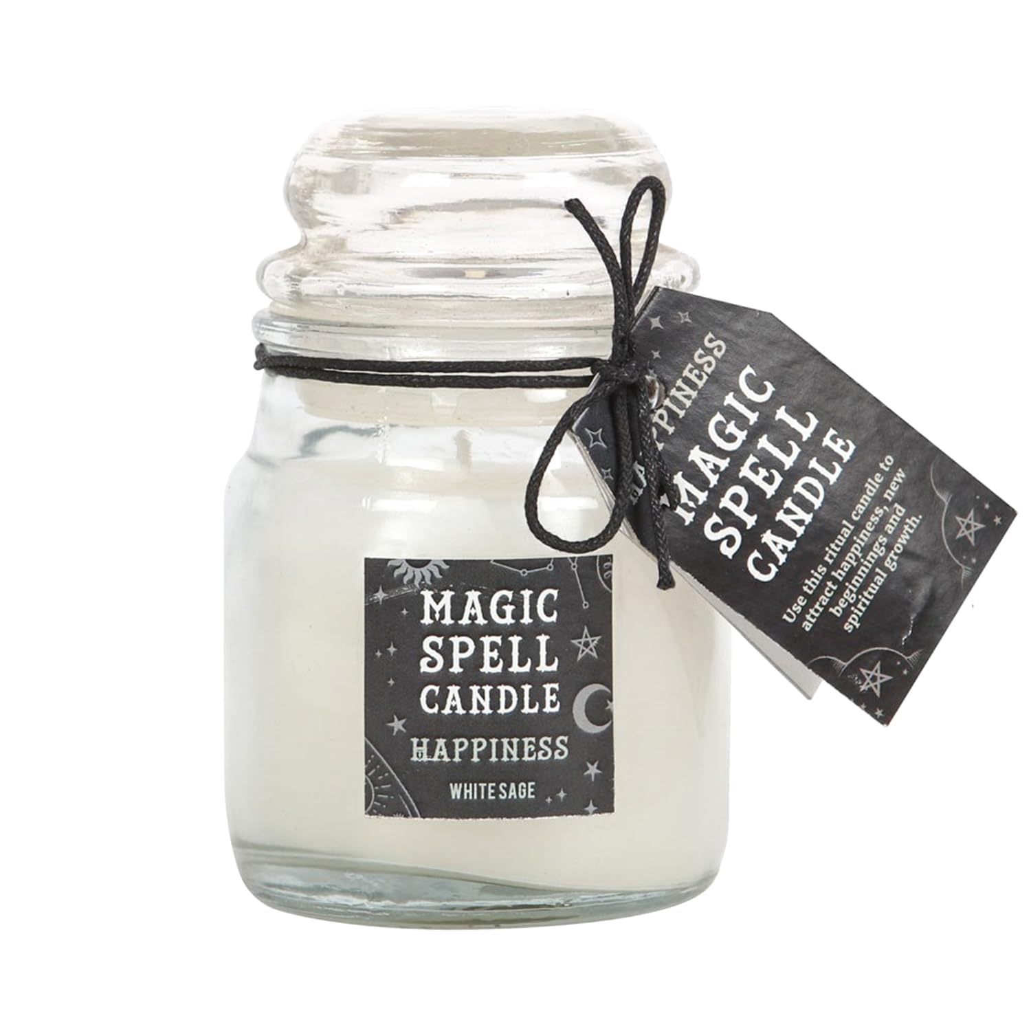 Tech Island Jar Candles, Magic Spell Candles, Paraffin Wax, Long Burning time, Tea Light Candle, Fragrance Wax Jar Candles Ideal for Prayer, Weddings, Parties, Christmas & Birthday (White SAGE)