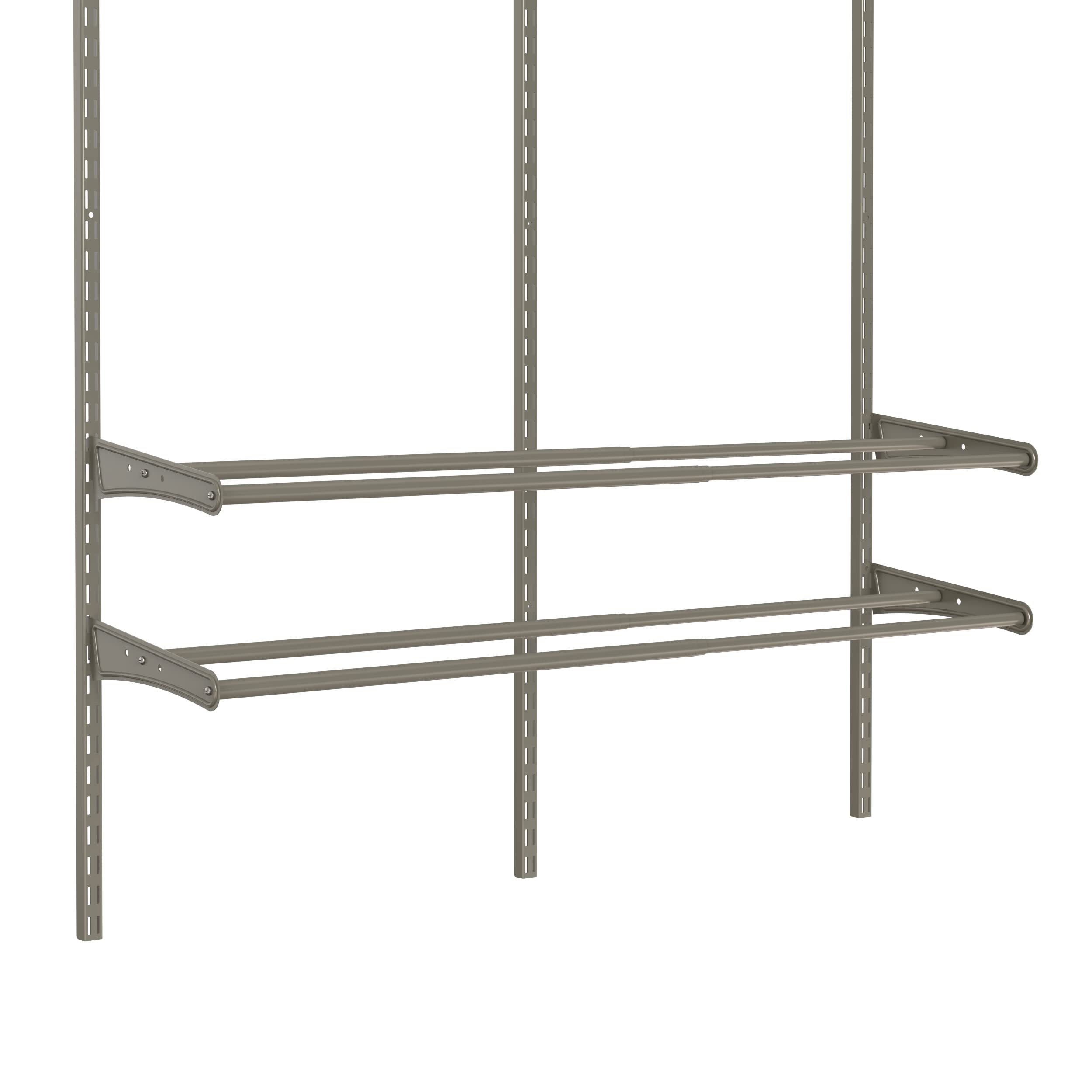 ClosetMaid ShelfTrack Shoe Rack Shelf Kit, Add On Accessory for 10 Pairs of Shoes, Adjustable Width, Nickel Finish