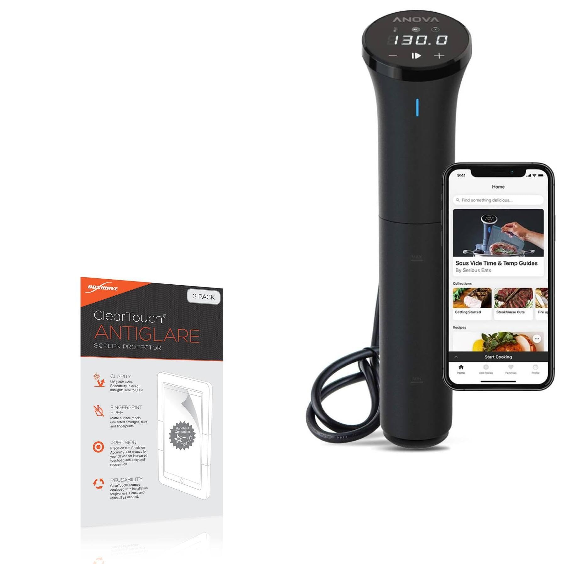 BoxWave Screen Protector Compatible with Anova Culinary Sous Vide Precision Cooker Nano 2.0 - ClearTouch Anti-Glare (2-Pack), Anti-Fingerprint Matte Film Skin