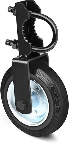 Mofeez Rueda de puerta para puerta batiente de metal con marcos de puerta de 1-5/8 pulgadas a 2 pulgadas, rueda de soporte de puerta para valla de