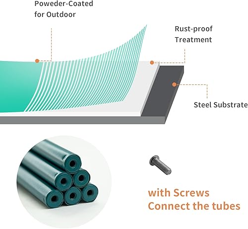 Miniatura 3 de Enrejado de metal turquesa duradero para plantas trepadoras, marco de pérgola para dirección de Halloween y arco al aire libre, 4.6 pies de ancho x