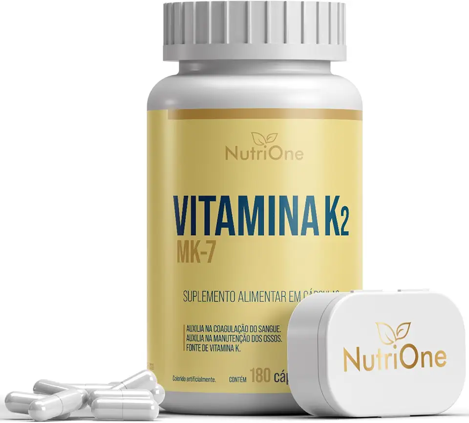 Vitamina K2 Mk7 Menaquinona 180 Capsulas 500mg - Nutrione