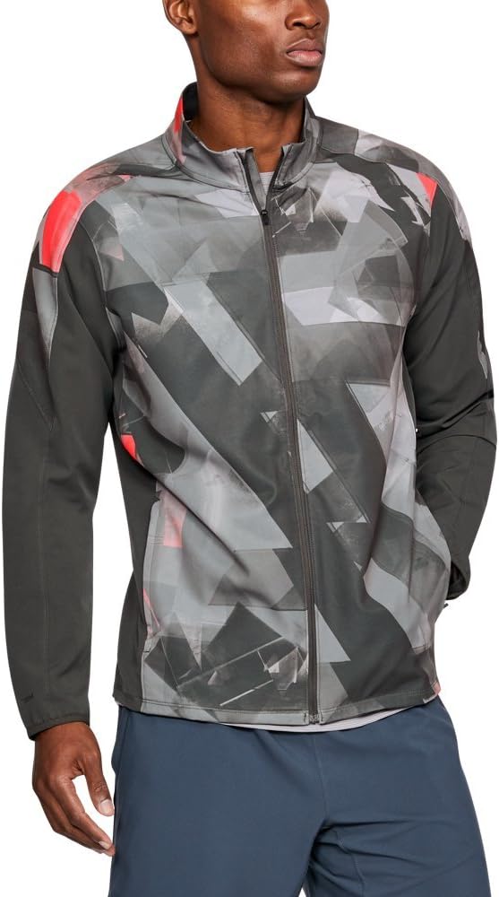 Under Armour UA Storm Launch Printed Small Nori Green/ Neon Coral/ Reflective